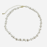 Naszyjnik z Perłą Barokową – Biały Choker Łańcuszek
