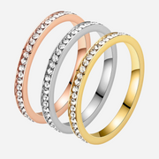 Klasyczny Pierścionek z Kryształem 2 mm