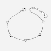 Bransoletka z Łańcuszkiem i Małym Sercem – Stal Nierdzewna Pozłacana 18K