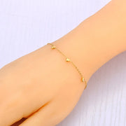 Bransoletka z Łańcuszkiem i Małym Sercem – Stal Nierdzewna Pozłacana 18K