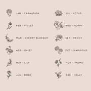 Naszyjnik z kwiatem urodzinowym