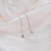 Kolczyki Łańcuszkowe z Zawieszką w Kształcie Serca