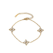 Zestaw Biżuterii Szczęście & Powodzenie – Czterolistny Kwiat z Cyrkoniami