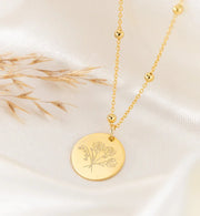 Naszyjnik z kwiatem urodzinowym