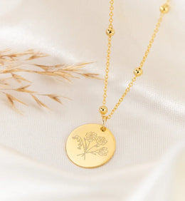 Naszyjnik z kwiatem urodzinowym