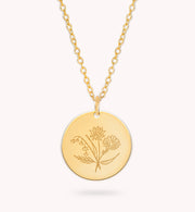 Naszyjnik z kwiatem urodzinowym